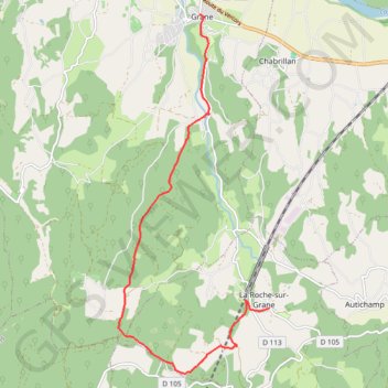 Itinéraire Grande Traversée des PréAlpes : Grâne - La Roche-sur-Grâne, distance, dénivelé, altitude, carte, profil, trace GPS