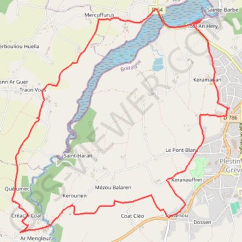 Itinéraire Embouchure du Douron - Plestin-les-Grèves, distance, dénivelé, altitude, carte, profil, trace GPS