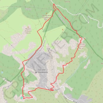 Itinéraire Le Revest-les-Eaux - Aven du Caveau - Pyramide de Cassini, distance, dénivelé, altitude, carte, profil, trace GPS