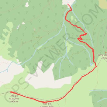 Itinéraire Pla de Madame, distance, dénivelé, altitude, carte, profil, trace GPS