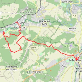 Itinéraire Le Château de Gillevoisin, distance, dénivelé, altitude, carte, profil, trace GPS