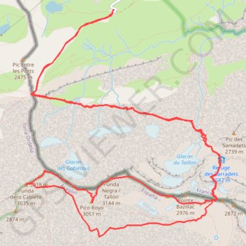 Itinéraire Le Taillon- Gabietous, distance, dénivelé, altitude, carte, profil, trace GPS