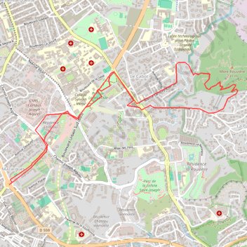Itinéraire Boucle parc berger Départ Obélisque PROJET, distance, dénivelé, altitude, carte, profil, trace GPS