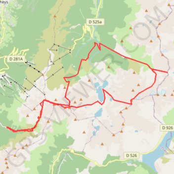 Itinéraire pont betta col la croix, distance, dénivelé, altitude, carte, profil, trace GPS
