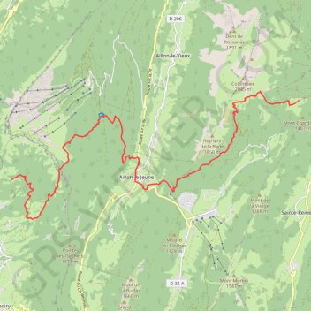 Itinéraire chambery-annecy-5-jours (2), distance, dénivelé, altitude, carte, profil, trace GPS