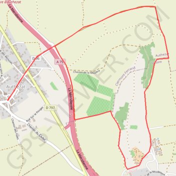 Itinéraire Boucle Authezat Montpeyroux sept, distance, dénivelé, altitude, carte, profil, trace GPS