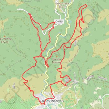 Itinéraire Trail de l'Argent Double - Caunes-Minervois, distance, dénivelé, altitude, carte, profil, trace GPS