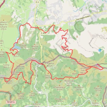 Itinéraire La Rhune, distance, dénivelé, altitude, carte, profil, trace GPS