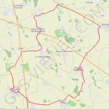 Itinéraire Boucle des Templiers - Sainte-Colombe-la-Commanderie, distance, dénivelé, altitude, carte, profil, trace GPS