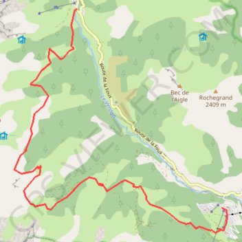 Itinéraire Traversée La Foux d'Allos - Le Seignus d'Allos, distance, dénivelé, altitude, carte, profil, trace GPS