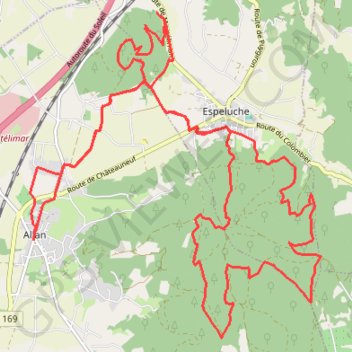 Itinéraire De montceau au claves - allan, distance, dénivelé, altitude, carte, profil, trace GPS
