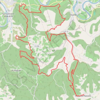 Itinéraire Circuit ouest de Trespoux Rassiels, distance, dénivelé, altitude, carte, profil, trace GPS