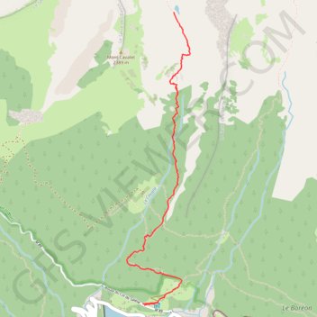 Itinéraire repérage - lac de cerise depuis le boreon, distance, dénivelé, altitude, carte, profil, trace GPS
