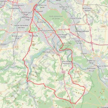 Itinéraire ACA N° 87 101Km Arbonne, distance, dénivelé, altitude, carte, profil, trace GPS