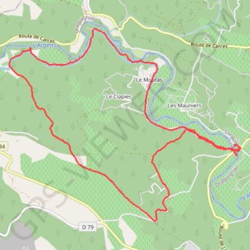 Itinéraire Le Thoronet - Canal de Sainte-Croix, distance, dénivelé, altitude, carte, profil, trace GPS