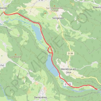 Itinéraire Vallée et cascades du Hérisson - Doucier, distance, dénivelé, altitude, carte, profil, trace GPS