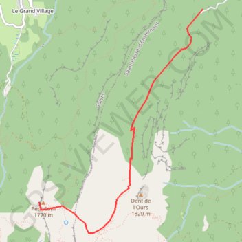 Itinéraire Col de Bovinant - Petit Som, distance, dénivelé, altitude, carte, profil, trace GPS