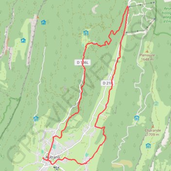 Itinéraire B10ter, distance, dénivelé, altitude, carte, profil, trace GPS