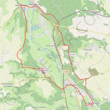 Itinéraire Du Prieuré à l'Abbaye - Saint-Philbert-sur-Risle, distance, dénivelé, altitude, carte, profil, trace GPS