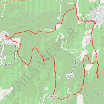 Itinéraire Sabran, distance, dénivelé, altitude, carte, profil, trace GPS