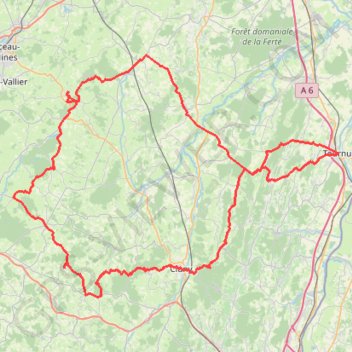 Itinéraire Cluny Nord, distance, dénivelé, altitude, carte, profil, trace GPS