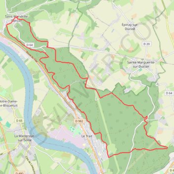 Itinéraire Foret de Maulévrier 76000, distance, dénivelé, altitude, carte, profil, trace GPS