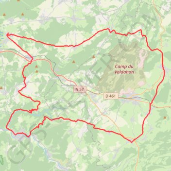 Itinéraire Au pays de Pergaud et Courbet, distance, dénivelé, altitude, carte, profil, trace GPS
