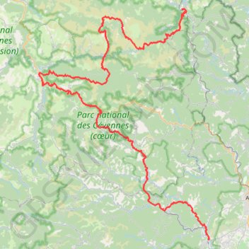 Itinéraire Villefort Anduze, distance, dénivelé, altitude, carte, profil, trace GPS