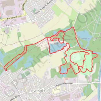 Itinéraire Base_de_loisirs_Wingles_Billy_Bercleau, distance, dénivelé, altitude, carte, profil, trace GPS