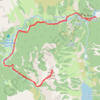 Itinéraire Pic de Gaube depuis Pont d'Espagne, distance, dénivelé, altitude, carte, profil, trace GPS