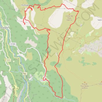 Itinéraire 2025 02 07 - pré Royer St Barnabé sams, distance, dénivelé, altitude, carte, profil, trace GPS