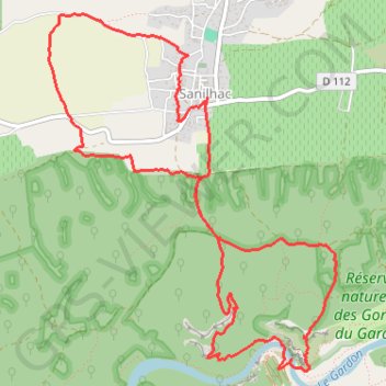 Itinéraire Sanilhac - La Baume, distance, dénivelé, altitude, carte, profil, trace GPS