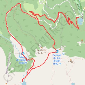 Itinéraire Circuit de bethmale, distance, dénivelé, altitude, carte, profil, trace GPS