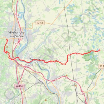 Itinéraire Monthieux-limas, distance, dénivelé, altitude, carte, profil, trace GPS