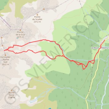 Itinéraire Brèche de Roche Fendue, distance, dénivelé, altitude, carte, profil, trace GPS