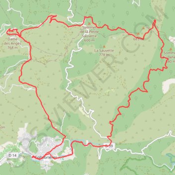 Itinéraire Notre Dame des Anges, distance, dénivelé, altitude, carte, profil, trace GPS