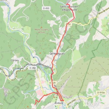 Itinéraire Brouter_shortest_0, distance, dénivelé, altitude, carte, profil, trace GPS