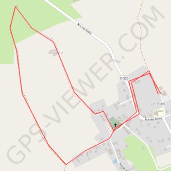 Itinéraire Pedestre 4kms, distance, dénivelé, altitude, carte, profil, trace GPS