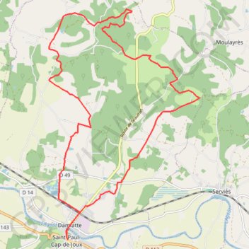 Itinéraire De Saint-Paul Cap de Joux au bois de La Capelle, distance, dénivelé, altitude, carte, profil, trace GPS