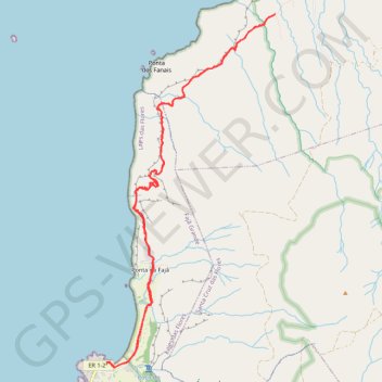 Itinéraire De Faja Grande vers Ponta Delgada, Açores, distance, dénivelé, altitude, carte, profil, trace GPS