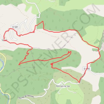 Itinéraire SAVEL PENNES PAS Saint MICHEL LA PALE RIMON, distance, dénivelé, altitude, carte, profil, trace GPS