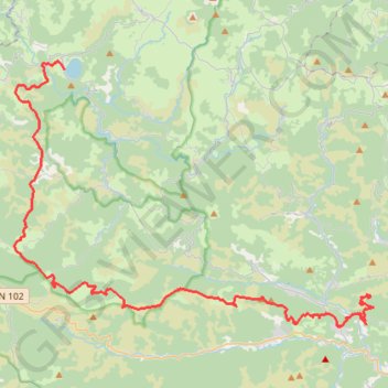 Itinéraire Issarlès - Aubignas, distance, dénivelé, altitude, carte, profil, trace GPS