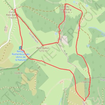 Itinéraire trace, distance, dénivelé, altitude, carte, profil, trace GPS
