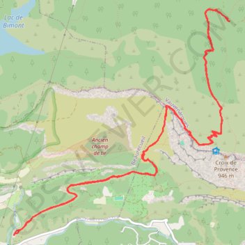 Itinéraire Sainte Victoire, distance, dénivelé, altitude, carte, profil, trace GPS
