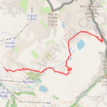 Itinéraire Isola - Baisse de Druos, distance, dénivelé, altitude, carte, profil, trace GPS