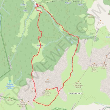 Itinéraire 9PointedeChalune, distance, dénivelé, altitude, carte, profil, trace GPS