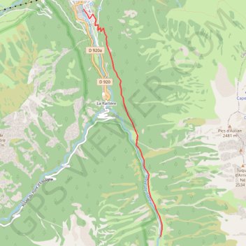 Itinéraire La Fruitière depuis Cauterets, distance, dénivelé, altitude, carte, profil, trace GPS