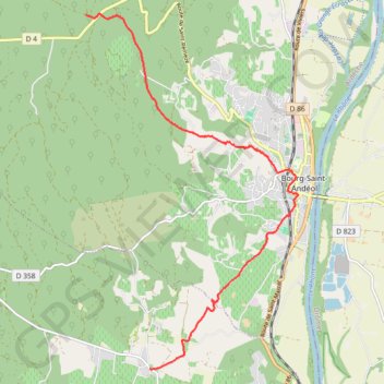 Itinéraire VR-08-variante-BOURG ST ANDEOL, distance, dénivelé, altitude, carte, profil, trace GPS