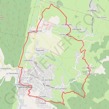 Itinéraire Le chemin des traces, distance, dénivelé, altitude, carte, profil, trace GPS