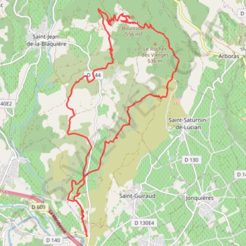 Itinéraire Le Rocher des Vierges - Rabieux, distance, dénivelé, altitude, carte, profil, trace GPS